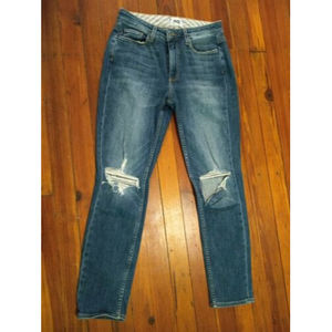 Paige Womens Crop Distressed Skinny Jeans Size 27